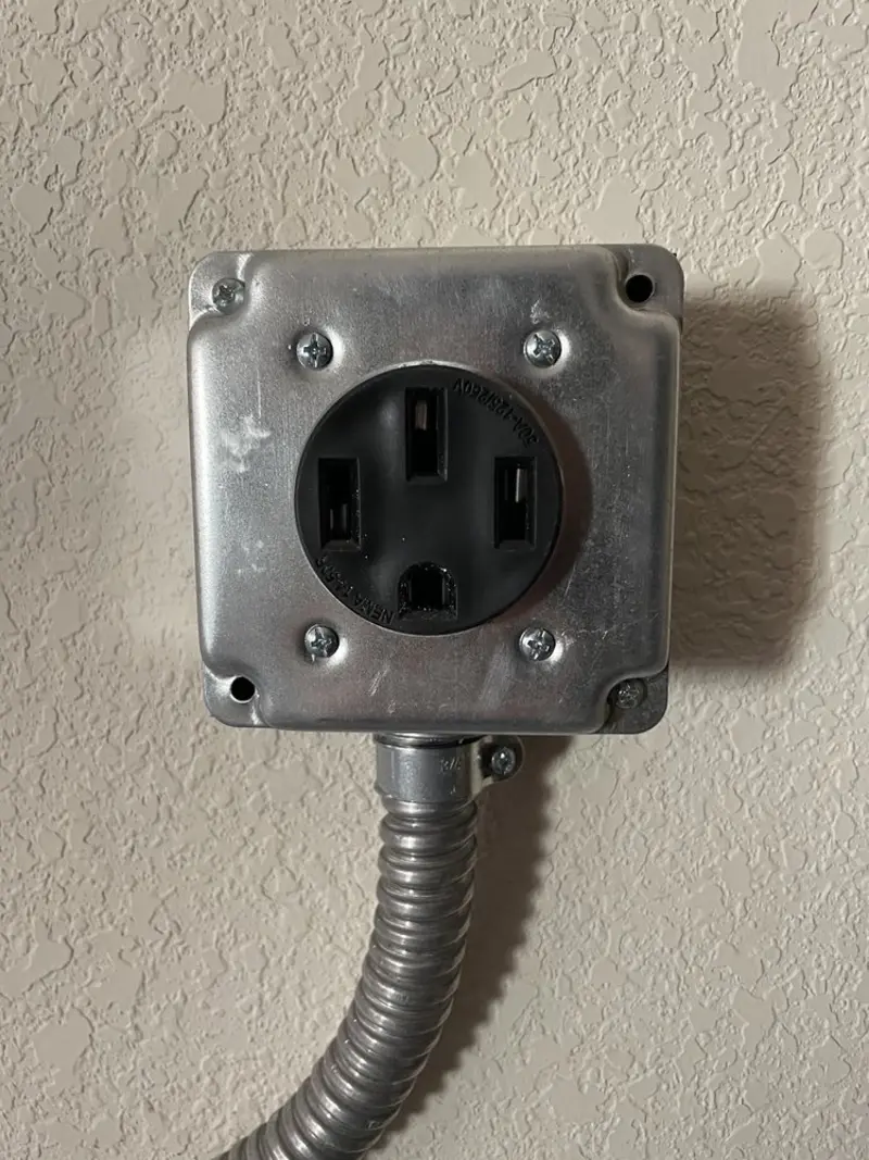 NEMA 14-50 outlet installed for Smart Home Electrical in Brookhaven